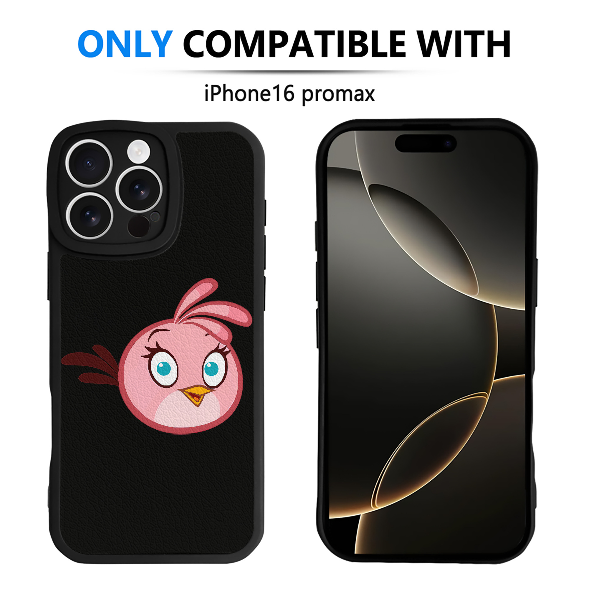 （画像用） Angry Birds アングリーバード 【iPhone 16シリーズ対応】シリコンスマホケース（レザー調） 材質：シリコン